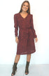 The Classic Dress - Maroon Animal dubai outfit dress brunch fashion mums